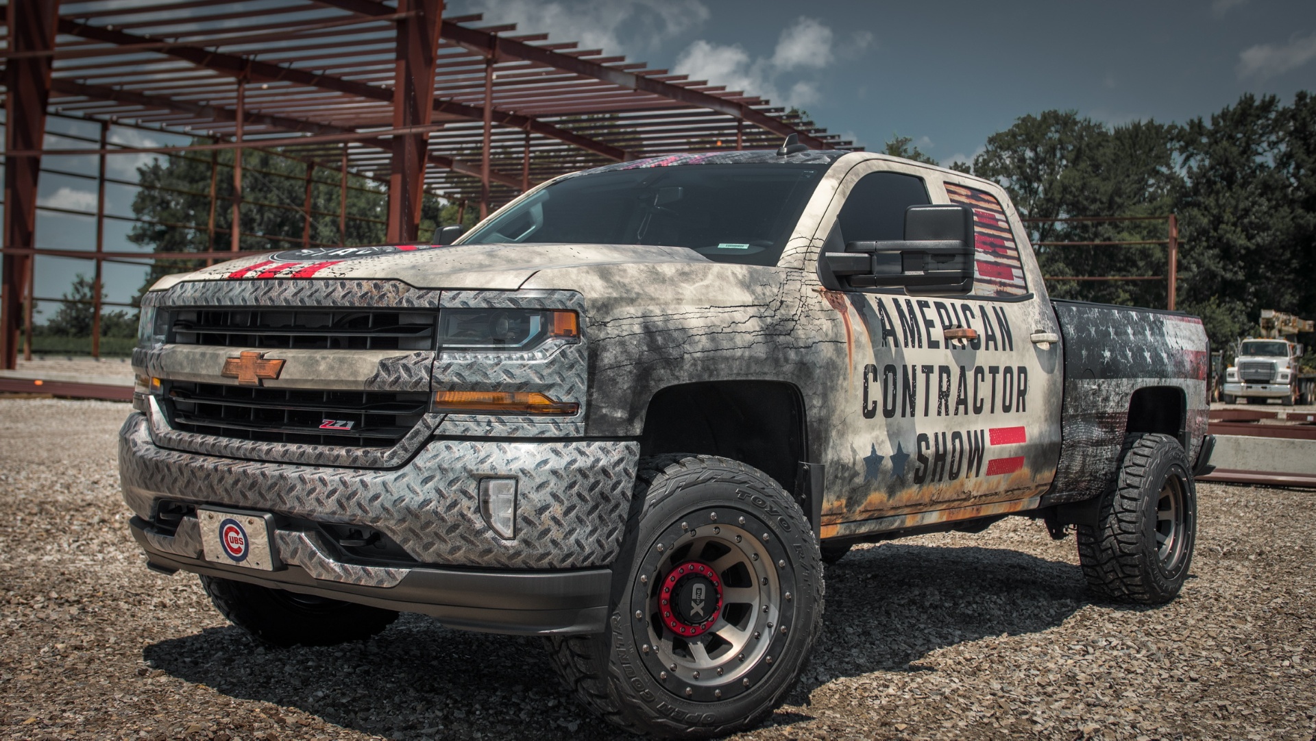 ACS truck at construction site